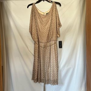 NWT Gorgeous taupe dress with slit sleeves